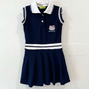 Hello Kitty Sleeveless Cotton Sailor Dress in Navy Blue, Size 4T